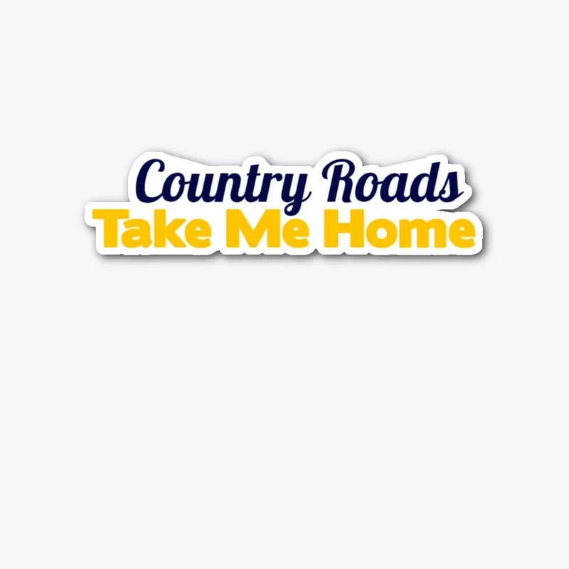 Country Roads Home Sticker